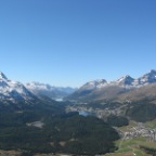 Blick auf St.Moritz.Silser Seen